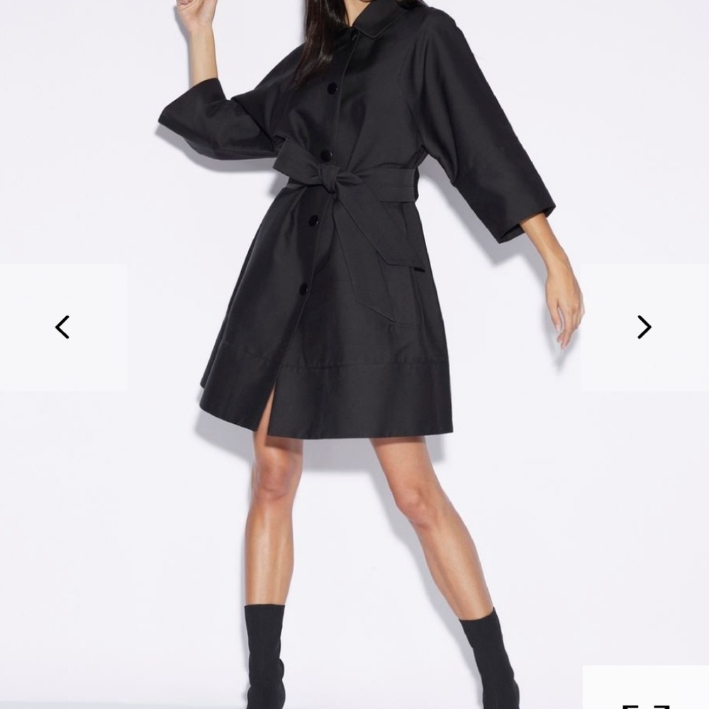 Peacoat With Three Quarter Length Sleeves and Belt